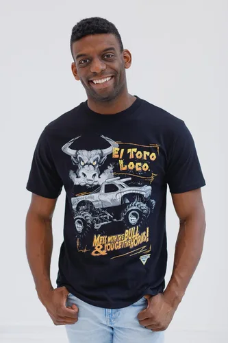 Vista 2 de Monster Jam Grave Digger Megalodon El Toro Loco - Camiseta para adulto