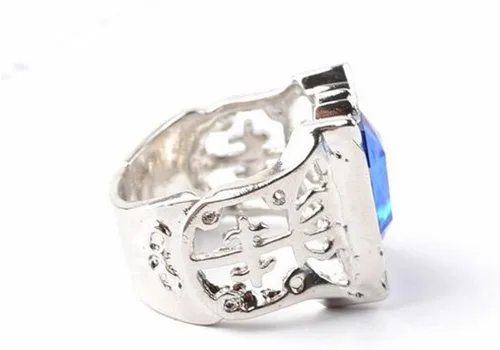 Vista 2 de CTMWEB Anillo de accesorios de cosplay de anime japonés Kuroshitsuji Black Butler #11, Plateado, azul