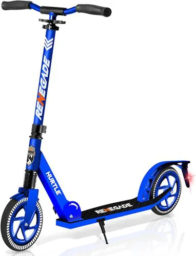 Vista 19 de Hurtle Renegade Kick Scooter for Kids, Teenagers & Adults - 2-Wheel Folding Scooter with Adjustable T-Bar Handlebar - Alloy Anti-Slip Deck