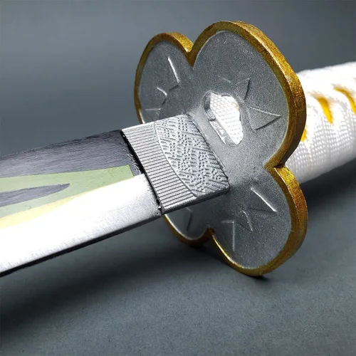 Vista 3 de Fantasy Slayer - Espada samurái de metal, hoja de borde opaco. para colecciones, regalos, cosplay (blanco-86)