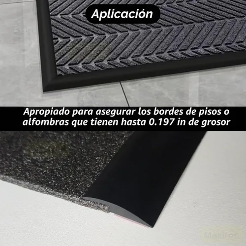 Vista 5 de Tira de Transición de Piso Autoadhesiva para Alfombra, Madera, Azulejo, Vinilo, Piso Laminado, Cubierta de Transición, Borde, Ribete, Espacio