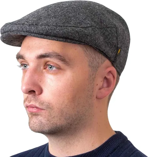 Vista 3 de Gorra plana 100% lana Hatman of Ireland hecha a mano en Irlanda marino