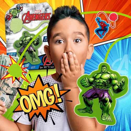 Vista 6 de JA-RU Marvel Spiderman & Hulk Manos Pegajosas Elásticas Juguetes Snap (1 Paquete Hulk) Manos Elásticas de Superhéroes. Suministros de Juguetes a