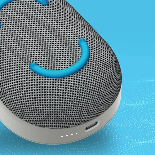 Vista 4 de Skullcandy Kilo - Altavoz Bluetooth inalámbrico - IPX7 Mini altavoz Bluetooth impermeable con batería de 24 horas, radiador pasivo de encendido Gris