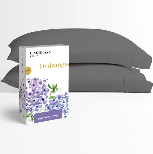 Vista 56 de Carressa Linen - Juego de sábanas 100% algodón de 600 hilos