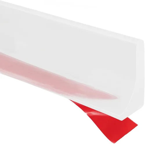 Vista 8 de Barrera de agua para umbral de ducha, barrera impermeable de silicona autoadhesiva para baño y cocina, ducha, protección de agua para separación Gris
