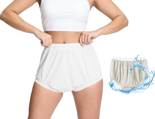 Vista 12 de Pantalones de plástico para mujer, pañales para adultos, pañales de tela impermeable, funda de pañal de goma a prueba de fugas, alternativa