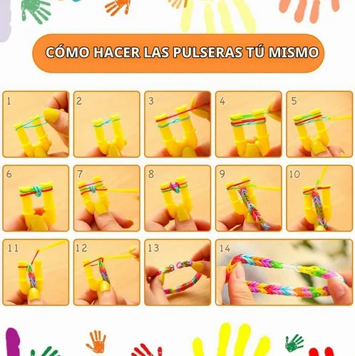 Vista 7 de Rolybag Juego de 400 piezas de coloridos clips en S para telar, conectores de plástico, kit de suplemento para pulseras de telar y hacer pulseras