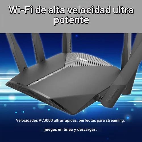 Vista 3 de D-Link Router WiFi AC3000 Mesh Smart Internet Network Control de voz, MU-MIMO Tri Band Gigabit Gaming Mesh (DIR-3040-US)