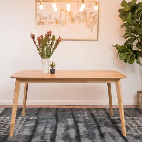 Vista 2 de Christopher Knight Home Mesa de comedor de madera Nyala, acabado de roble natural