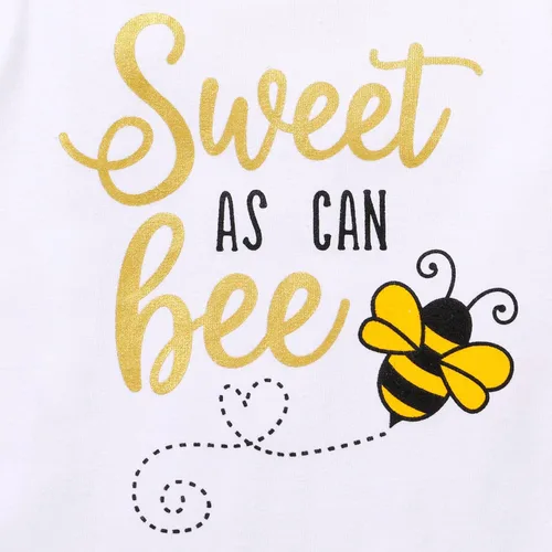 Vista 4 de YOUNGER TREE Traje de bebé niña de primer cumpleaños con estampado de abejorro de abejorro, mameluco corto con diadema de verano con mangas