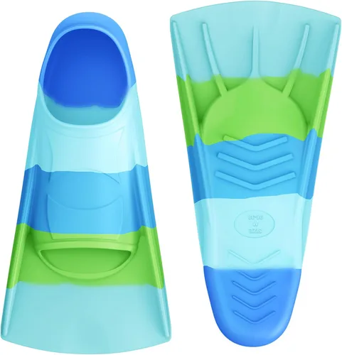 Vista 13 de Gintenco Aletas de Natación, Aletas de Natación para Niños para Natación de Vueltas, Aletas de Tamaño de Viaje con Bolsa de Malla, Aletas