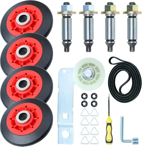 Vista 10 de [Upgraded] 4392067 Dryer Repair Kit with WPW10314173 Drum Roller 279640 Dryer Idler Pulley 661570v Belt WPW10359272 WPW10359271 Dryer Drum Shaft for