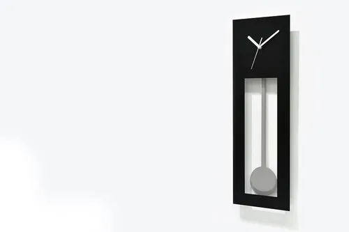 Vista 2 de Bluntly Modern Design - Modern Grandfather Pendulum - Wall Clock/Table Clock - Customize Black Face/Concrete Pendulum as the main photo