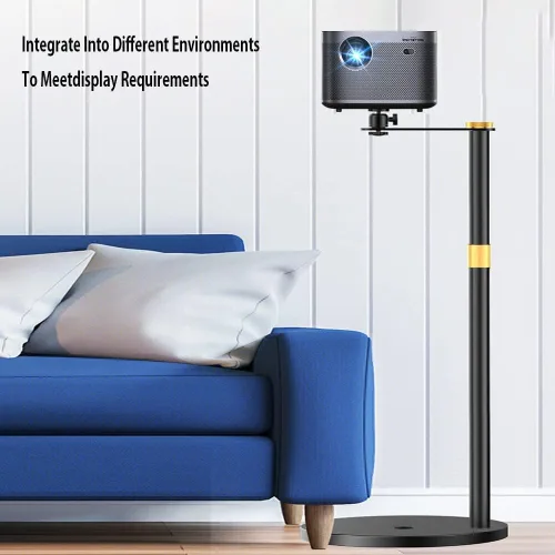 Vista 7 de HVAYING Soporte para proyector, giratorio de 360°, soporte oculto para sofá contra pared, altura ajustable, mini soporte de montaje en pared