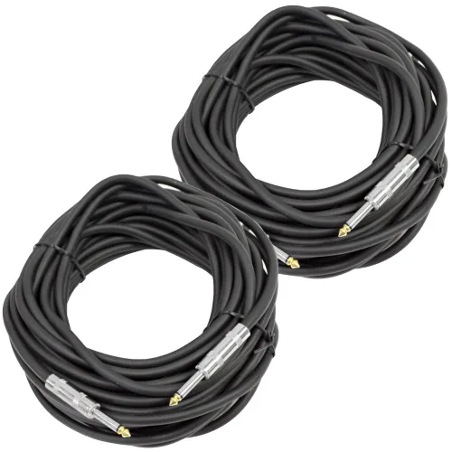 Vista 5 de Seismic Audio - Paquete de 2 cables de altavoz de 10 pies de 1/4" a 1/4" - Cables de conexión PA DJ