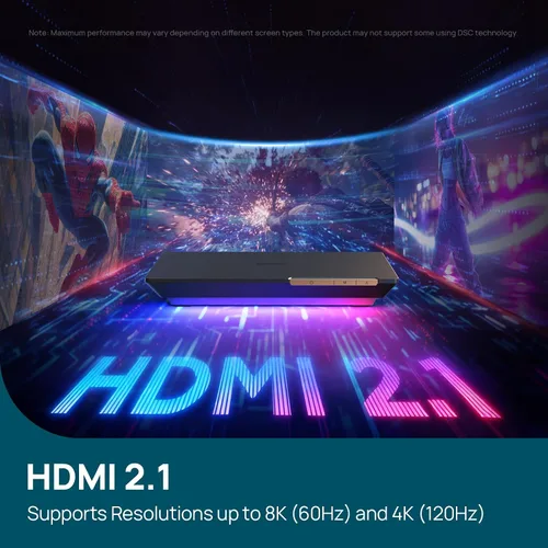 Vista 10 de Linkind Retroiluminación para TV, caja de sincronización HDMI 2.1 con tecnología AI LumiSync, compatible con 8K@60Hz, retroiluminación LED