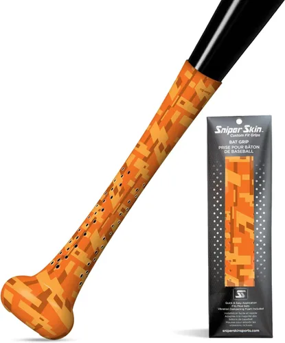 Vista 22 de SNIPER SKIN Baseball & Softball Bat Grip - Replacement Bat Grip Wrap - Easy to Install, Strong, Waterproof, Tacked for Performance Sombra negra