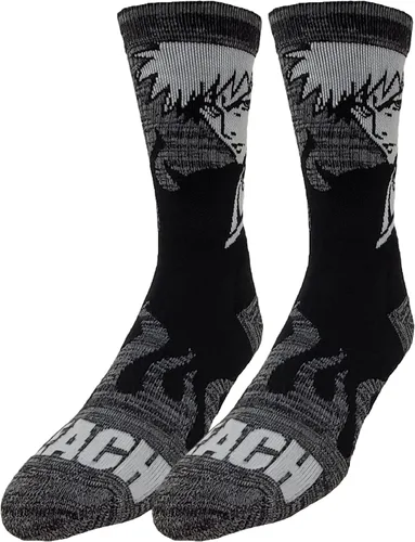 Vista 5 de Ripple Junction Bleach - Calcetines deportivos de anime para adultos paquete de 2 unidades Ichigo y máscara hueca con licencia oficial Negro