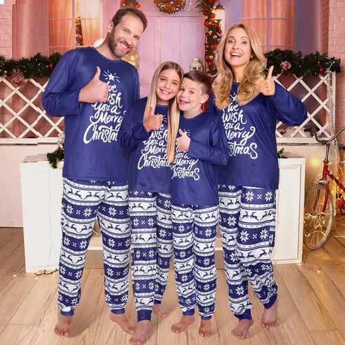 Vista 3 de Liitrsh Conjunto de pijama de Navidad a juego para la familia, pijamas de Navidad para adultos y niños, fiestas de vacaciones