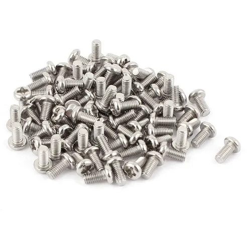Vista 8 de uxcell Tornillos Phillips de cabeza cruzada de acero inoxidable 304 M2 x 0.118 in 60pcs