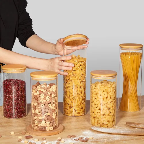 Vista 6 de Vtopmart Tarros de almacenamiento de alimentos de vidrio de 70 onzas
