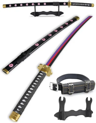 Vista 20 de Cold Blade Katana Sword - 41 inches Katana Replica with Holster Belt and Display Stand - Sword with Authentic Design
