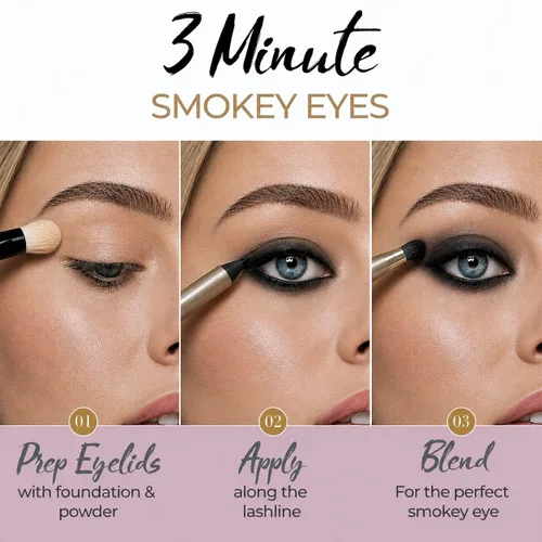 Vista 4 de Artisan L'uxe Beauty Lápiz delineador de ojos jumbo de terciopelo Smokey Eyes en 3 minutos a prueba de agua, manchas y de larga duración con aceites