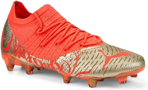 Vista 2 de PUMA Nmj X Future Z 1.4 - Botines de fútbol firmes GroundAg para hombre, con tacos de suelo firme, color naranja, talla 11 M