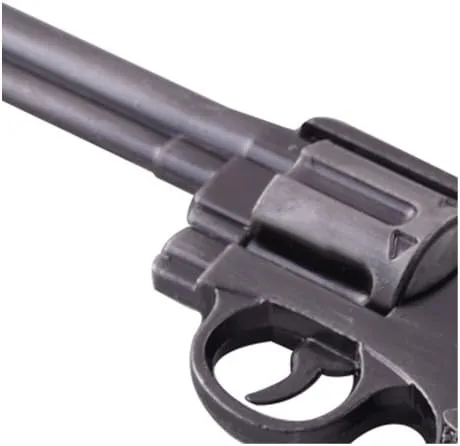 Vista 2 de Mallofusa Llavero Decoración Pistola Miniatura Gris Metal Bisley Pistola Modelo Llavero Colgante