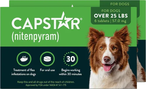 Vista 11 de Capstar (Nitenpyram) Tratamiento oral de pulgas de acción rápida para perros de 2 a 25 libras, tabletas de medicamentos recomendadas por