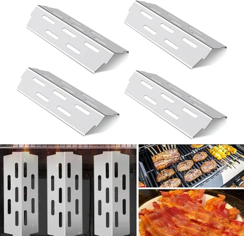 Vista 7 de Deflectores de calor para Weber Genesis II E-410, S-410, LX E-440, S-440 (acero inoxidable 304, ES/410 x 4)
