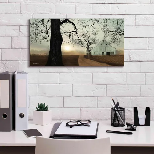 Vista 3 de Epic Graffiti 'Millersburg Sunrise' de Lori Deiter, lienzo para pared, 24 x 12 pulgadas