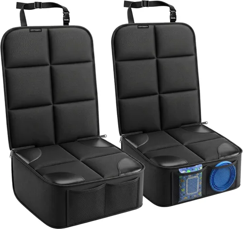 Vista 9 de URPOWER Funda de asiento delantero para perro, 100% impermeable, antideslizante, protector de asiento de auto para mascotas, acolchado y duradero