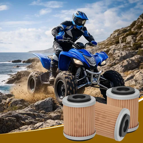 Vista 6 de KN142 - Filtro de aceite compatible con Yamaha YFM350 YFP350 YFM350X Warrior YFM350FW YFM400 Big Bear Wolverine YZ426F YZ250 YZ400F Reemplazar HF142