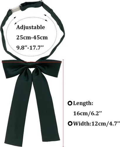 Vista 3 de SYAYA Pajarita occidental para mujer, corbatín de coronel para mujer, uniforme de Lolita o cosplay, accesorio de camiseta para graduación WBT-8