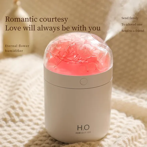 Vista 5 de Humidificadores portátiles de hortensias pequeños para dormitorio de bebé, mini humidificador de plantas de niebla fría para plantas, humidificador