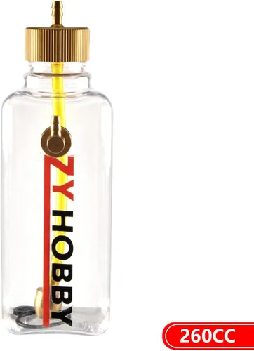 Vista 7 de ZYHOBBY Plástico transparente de la botella 260ML del tanque de combustible del gas RC para el avión de RC