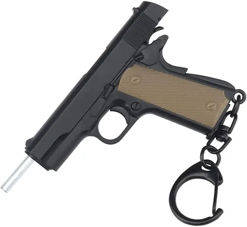 Vista 5 de Clásico 1911 Pistola Llavero táctico desmontable Mini pistola 1911 Llavero (Color Negro), Negro