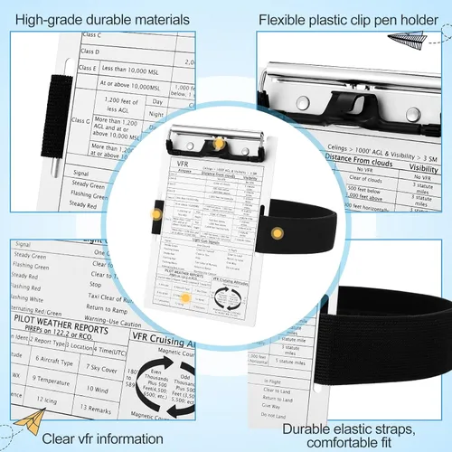 Vista 4 de Relaxweex Aviation Pilot Tool Kit E6b Flight Computer Calculator Kneeboard
