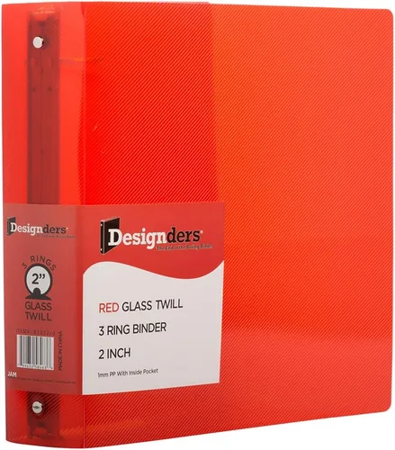 Vista 21 de JAM Paper - Carpeta de plástico de 1 pulgada, carpeta naranja de 3 anillas, se vende individualmente