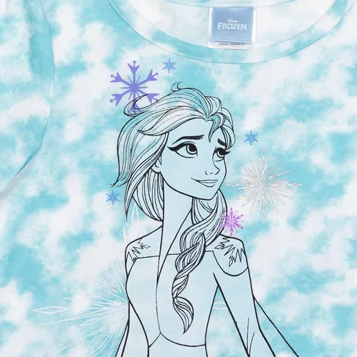 Vista 5 de Disney Frozen Princess Anna Elsa Tiana Sally Jack Skellington Girls 2 Pack Tunic Graphic T-Shirts Infant to Big Kid