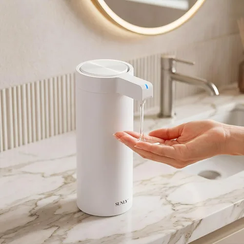 Vista 11 de SUNLY Dispensador de jabón automático sin contacto – Bomba sin obstrucciones, sensor rápido de 0.2 s, recargable USB-C, acero inoxidable resistente