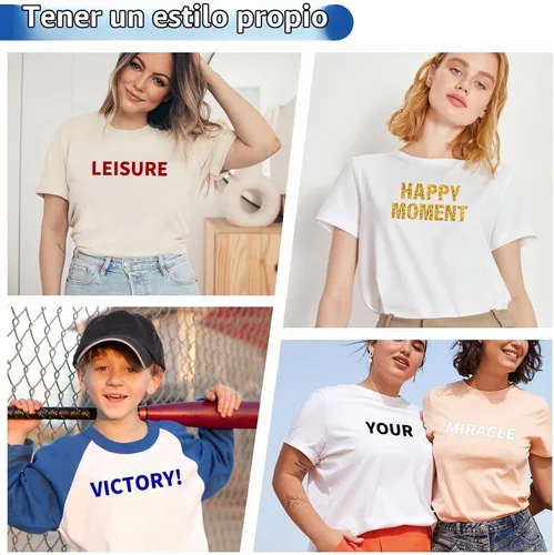 Vista 5 de 930 letras termoadhesivas para ropa de 1.6 pulgadas para planchar en vinilo con 30 hojas de letras de transferencia de calor de la A a la Z en 5