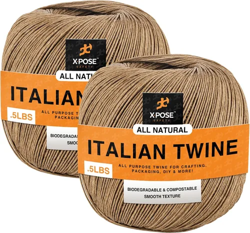 Vista 6 de Xpose Safety Ruby Italian Spring Twine – Cuerda de bola italiana de 4 capas de 1/2 libra – Cinta de tapicería – Cordón recubierto de cera natural