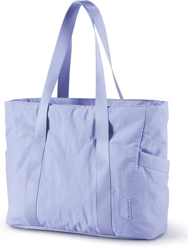 Vista 10 de BAGSMART Bolsa de mano para mujer, bolsa de mano con cremallera, bolsa de trabajo con compartimentos, bolsa de hombro para enfermera, para viajes
