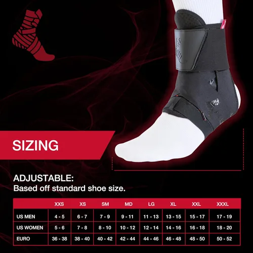 Vista 4 de MUELLER Sports Medicine The One Tobillera Premium, soporte para aliviar el dolor de tobillo para hombres y mujeres, ideal para esguinces