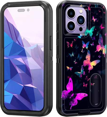 Vista 17 de Funda para iPhone Air con soporte integrado, a prueba de golpes, polvo y caídas, 3 capas, grado militar, funda protectora para iPhone Air de 6.5