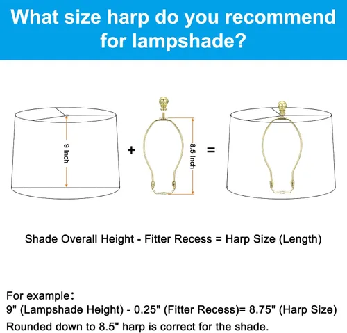 Vista 3 de PATIKIL Kit de arpa de lámpara de 6 pulgadas con remate, 1 juego de soporte de sombra desmontable, accesorios de iluminación de bricolaje