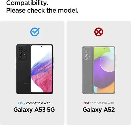 Vista 2 de Funda diseñada para Samsung Galaxy A53 5G con protector de pantalla integrado, resistente a prueba de golpes y clip giratorio para cinturón (negro)
